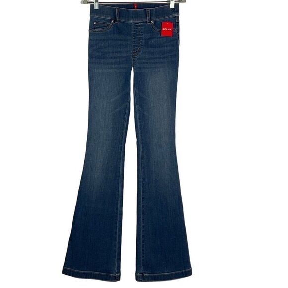 Spanx EveryWear Flare Jeans, size S/P, Vintage Indigo, Denim Cotton Blend, NWT - Picture 6 of 16